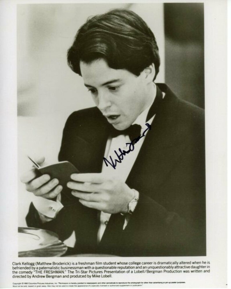 Matthew broderick signed autographed the freshman Photo Poster painting