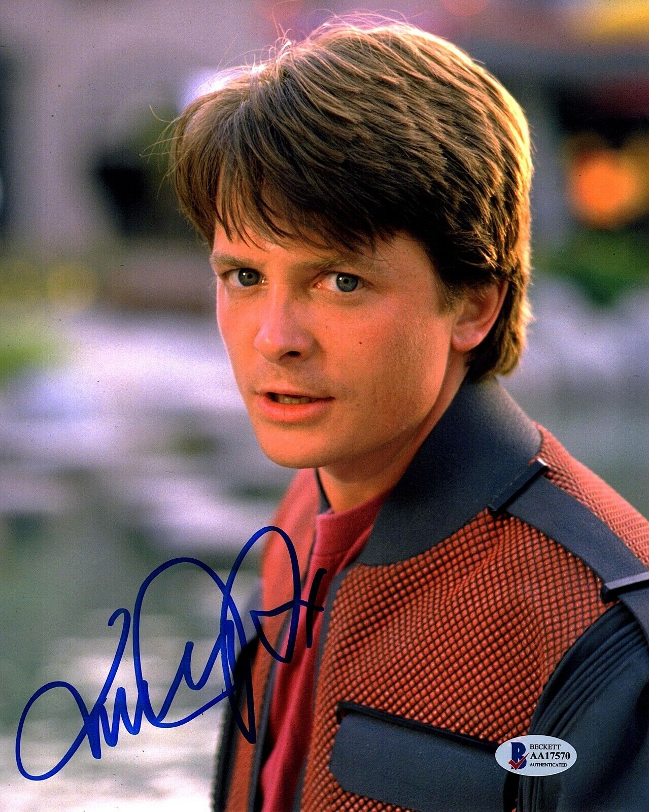 MICHAEL J FOX Signed Auto BACK TO THE FUTURE