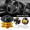 Universal Steering Wheel Quick Release 6 Holes Steering Wheel Hub (Gold)