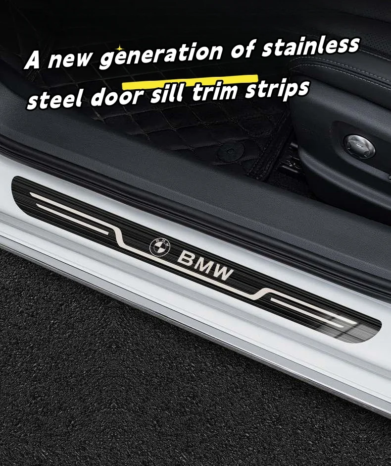 Car customized exclusive stainless steel welcome door sill strip