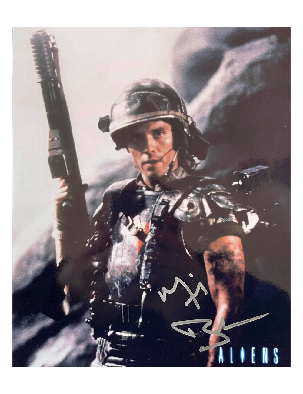 8x10 Aliens Print Signed by Michael Biehn 100% Authentic With COA