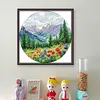 Circular Four Seasons-Spring-14CT Stamped Cross Stitch 33*33cm/12.99*12.99in tapestrymarket