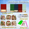 6Pcs DIY Pearl Diamond Painting Christmas Cards, 3D Greeting Card Craft Kits with Resin Pearls, Handmade Holiday Cards for Adults, Christmas Gifts & Decorations