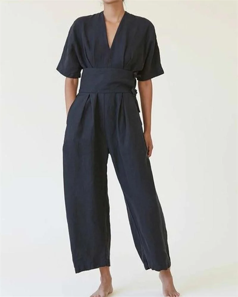Women's Solid Color Jumpsuit