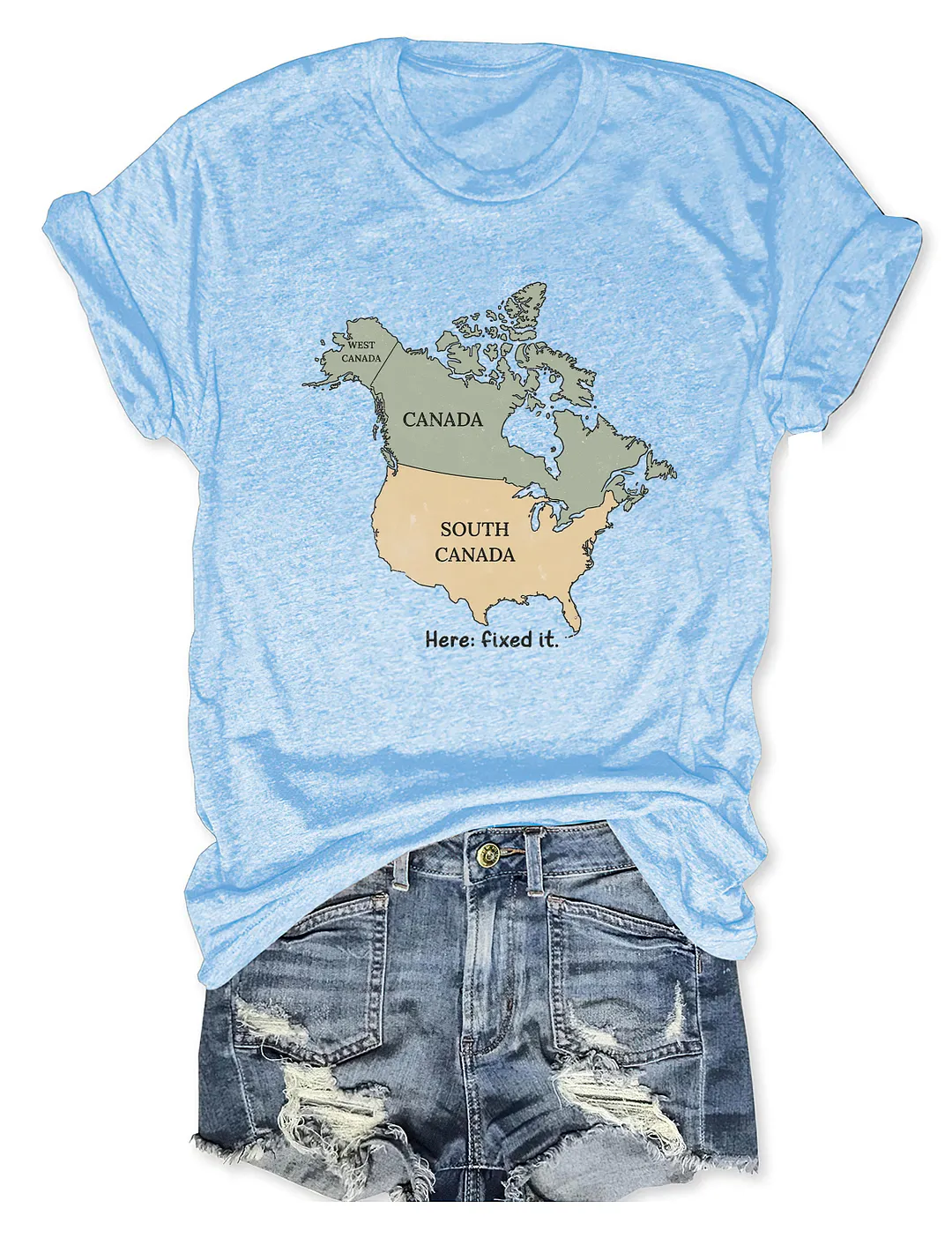 South Canada Map Here Fixed It T-shirt