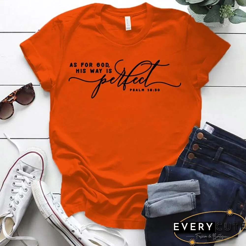 Womens Short Sleeved God Shirts Christian Saying Printed Tops Women Casual Solid Color
