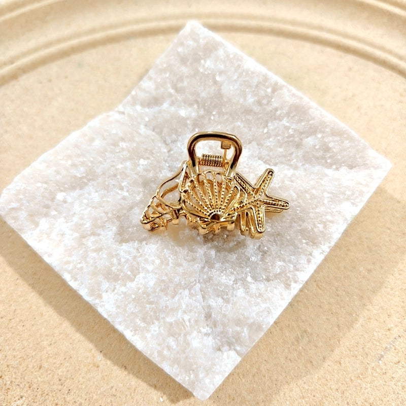 Women’s Minimalist Classic Style Solid Color Alloy Plating Hair Claws