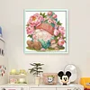 (US Only)Gnome Design DIY Bead Embroidery Kit 40x40cm 9CT Cross Stitch Kit for Home Decor