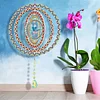 >Upgrade Size<DIY Diamond Painting Double-sided Rotatable Bird Hanging Wind Chime Suncatcher Hanging Kit