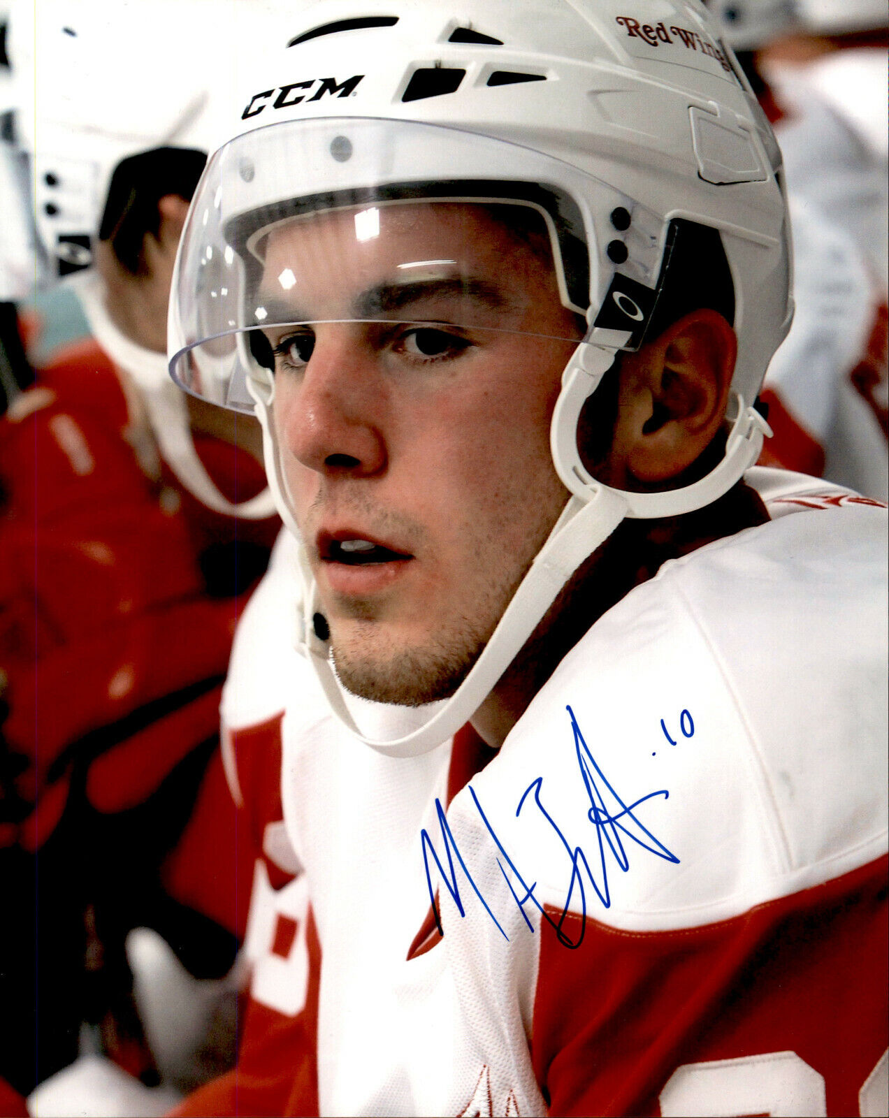Marc-Anthony Zanetti SIGNED 8x10 Photo Poster painting DETROIT RED WINGS