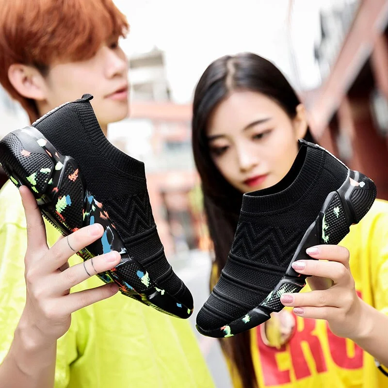 MWY Breathable Hollow Couple Socks Shoes Trendy Men Casual Shoes Chaussures Homme Male Loafers Fitness Sneakers Women Shoes