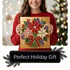 (25x25cm)DIY Pearl Painting Xmas Framed Handmade Pearl Material Art Kit Living Room Decor