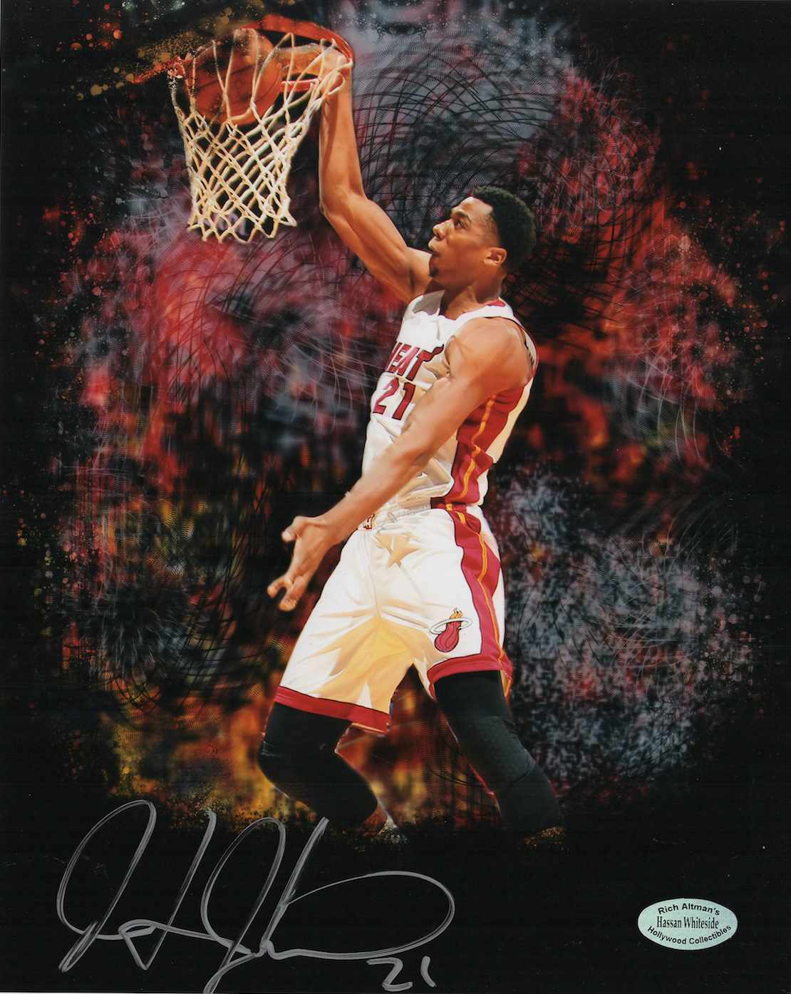 Hassan Whiteside signed autographed 8x10 Photo Poster painting! RARE! Altman COA! 1652