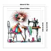 (Stamped/Counted) Sewing Machine Girl-11CT Cross Stitch 40*40cm/15.75*15.75in