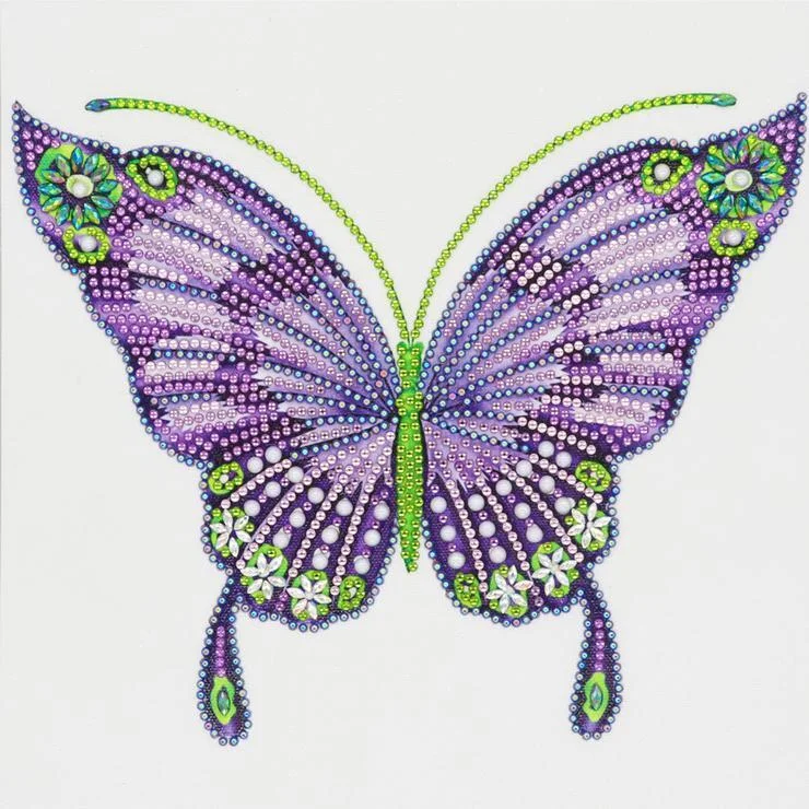 Diamond Painting - Partial Special Shaped Drill - Butterfly(30*30cm)