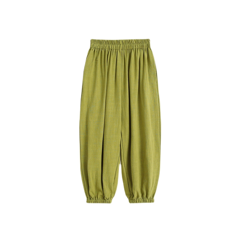 Toddler ＆ Kids Linen-Cotton Loose Harem Pants for Summer REAL SILK LIFE