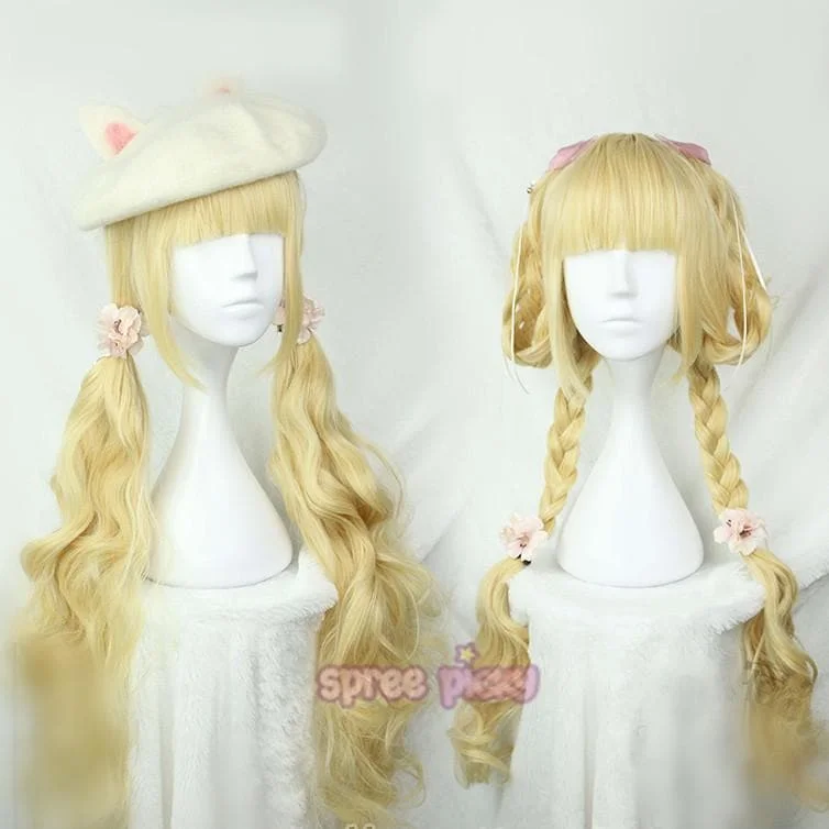 Harajuku Lolita Golden Long Curly Wig SP166374
