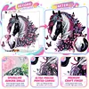 Pink Butterfly Horse 5D DIY Diamond Art Painting Kit Partial Drill 30x30cm