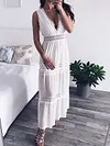 Plunging V-Back Sleeveless Maxi Dress