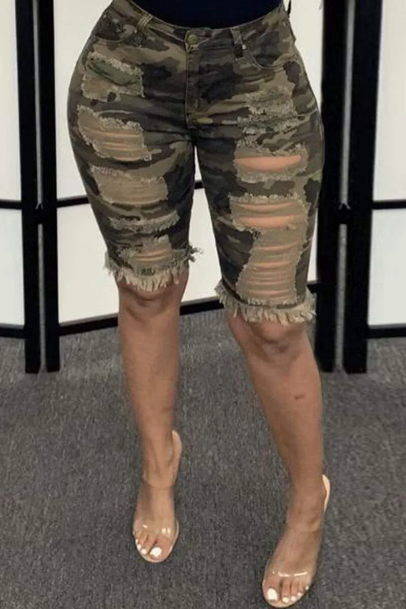 Fashion Broken Holes Skinny Jeans