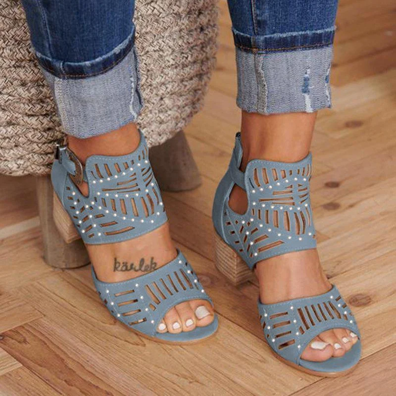 Women Cut-out Casual Sandals