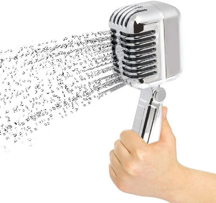 Handheld Shower Head shaped like a Microphone