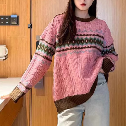 Chicfifth Sweater Women Winter Long Sleeve High Quality Autumn Vintage Top Knitted Cardigan