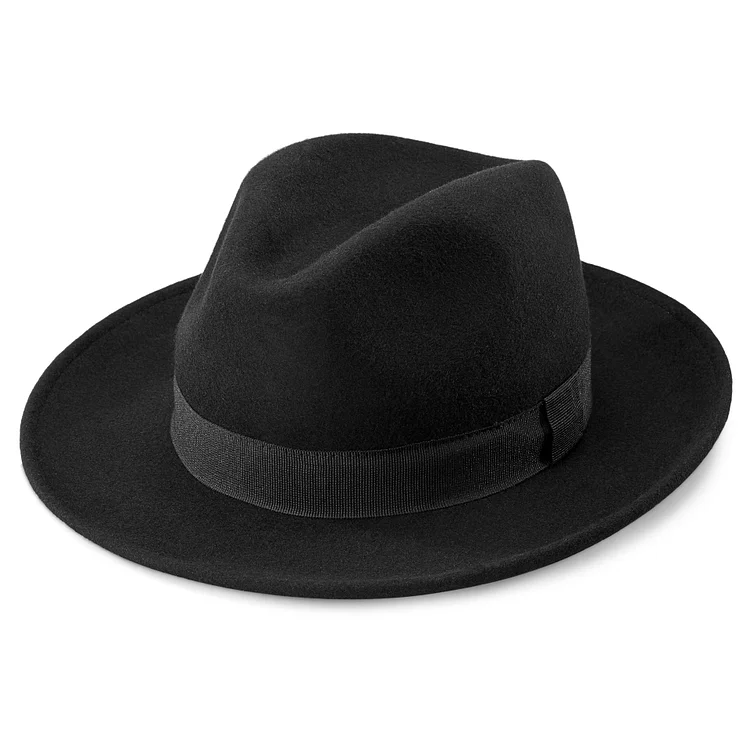 FIDO | TRUE BROWN WOOL FEDORA HAT WITH BAND