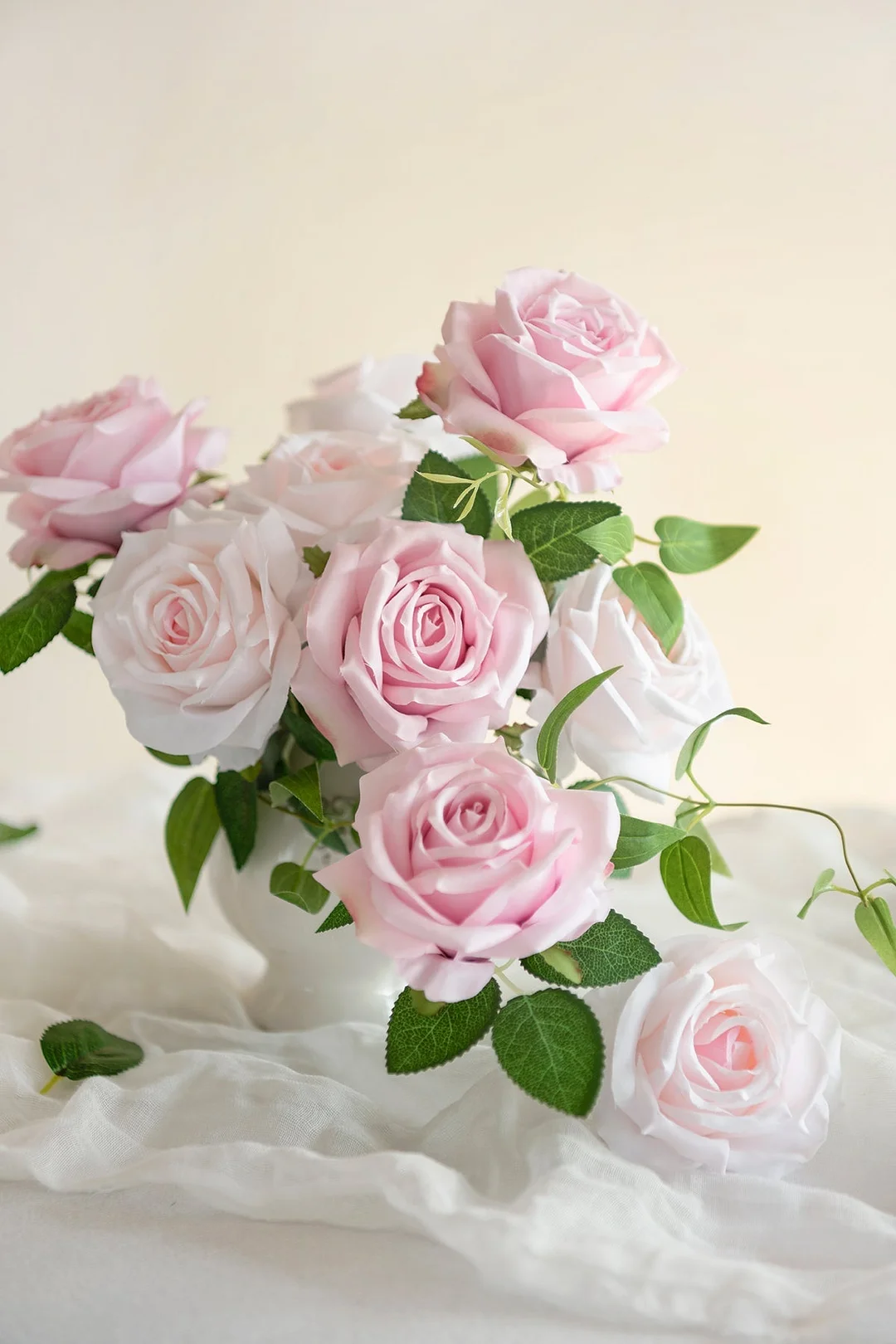 3.5" Silk Vendela Rose with Stem - 8 Styles