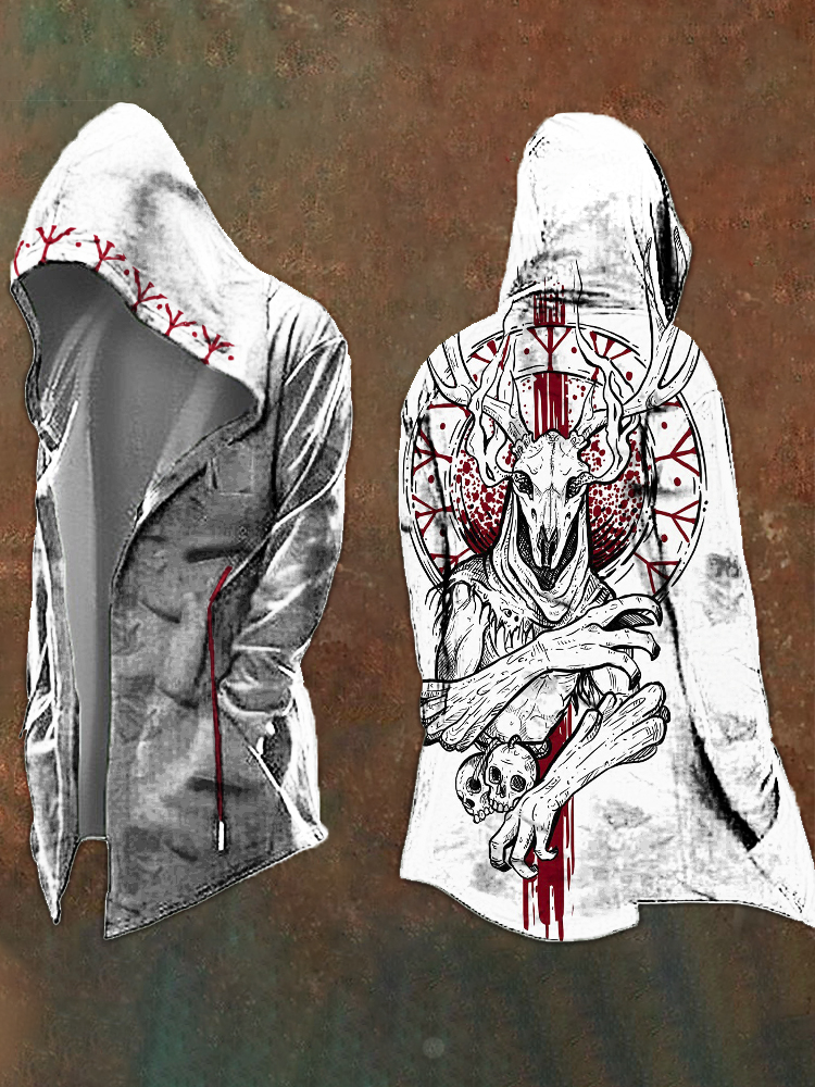 Viking Art Print Men's Hooded Jacket / Rvogue / Rvogue