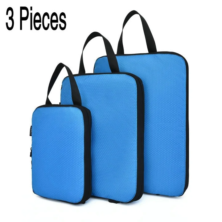 Travel Bag Compression Travel Storage Bag Clothes Tidy Organizer Suitcase Pouch 3/6 Pieces Case Shoes Packing Cube luggage bag