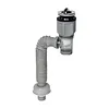 3In1 Bathroom Sink Drain Kit Flexible P-Trap Drain Pipe Replacement with Pop Up Stopper Expandable Flexible Downspout Pipe Anti Odor Filter Water Pipes