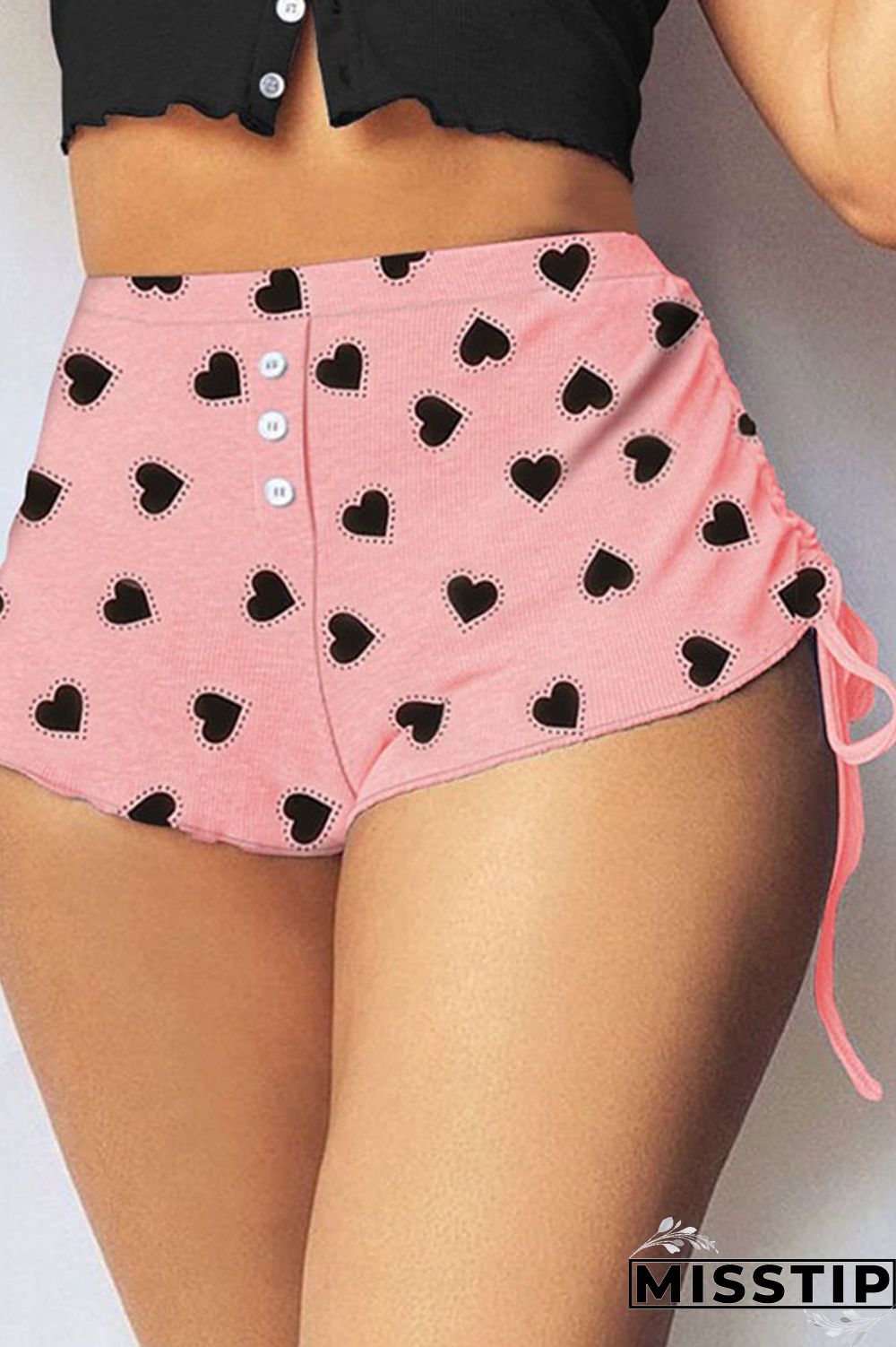 Leopard Print Casual Print Patchwork Draw String Frenulum Sports