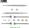 AMK 4Pcs Stainless Steel TRX4M Front Rear Axles 5mm Extended with 2mm Tread Drive Shaft for 1/18 RC Crawler Upgrades (Silver)
