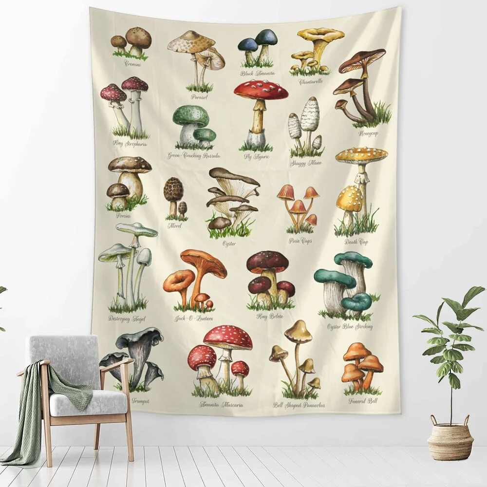 Nigikala Cactus Tapestry Wall Hanging Sexy Mushroom Girl Chart Hippie Boho Psychedelic Witchcraft Home Decor