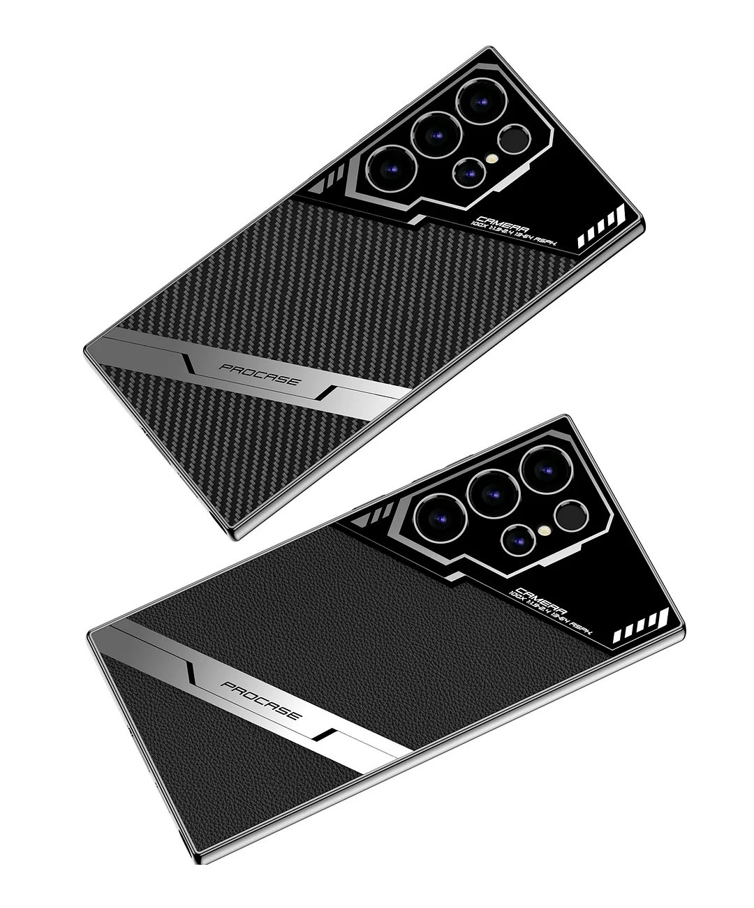 Suitable for S24/23 electroplated plain leather holder mobile phone protective case