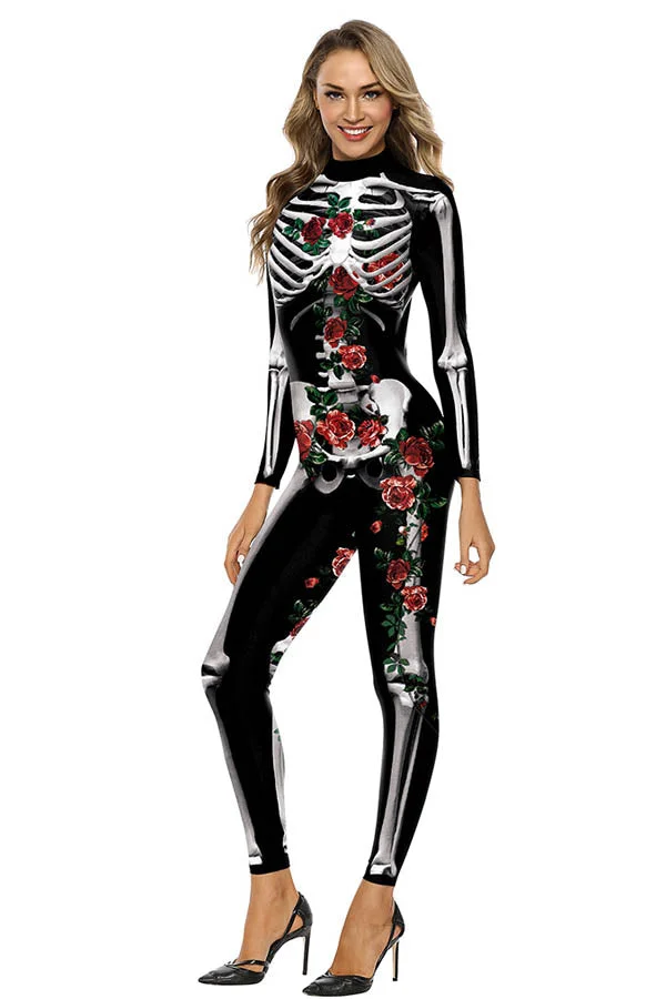 Long Sleeve Bodycon Halloween Costume-elleschic