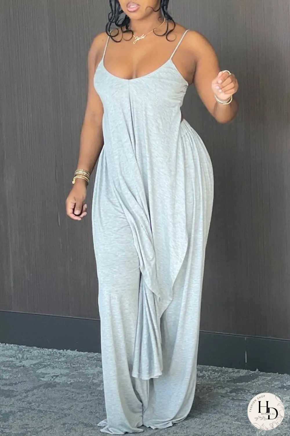 Apricot Sexy Solid Patchwork Spaghetti Strap Sleeveless Two Pieces