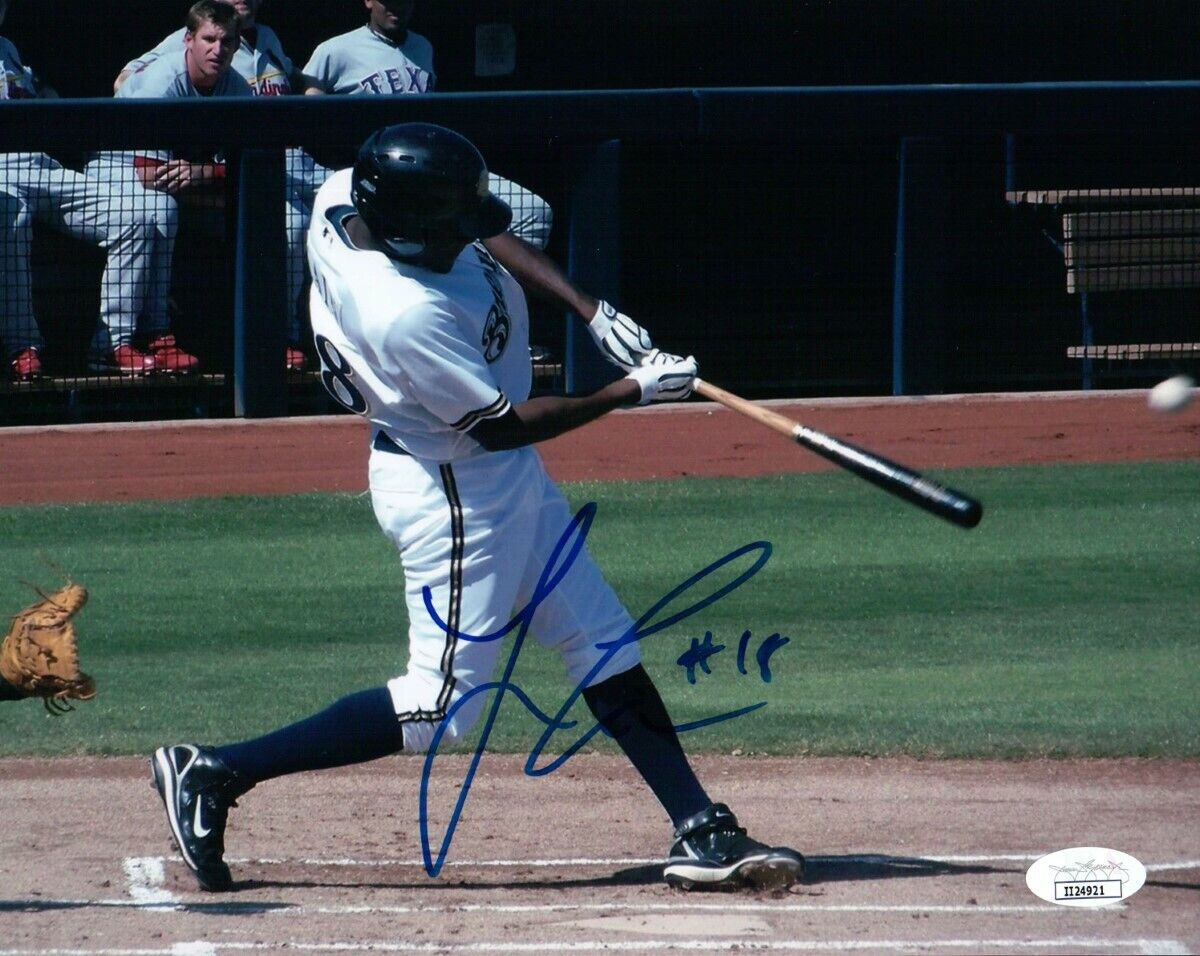 Lorenzo Cain Signed Autographed 8X10 Photo Poster painting AZ Fall League Brewers JSA II24921