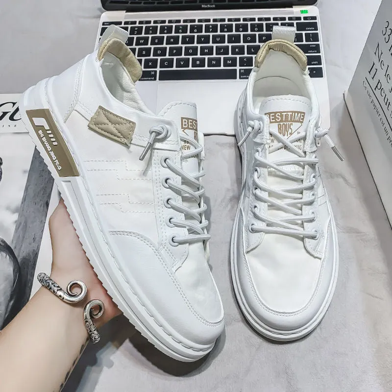 Autumn Non Slip Tenis Casual Shoes for Men 2021 Male Breathable Lighted Street Skate Shoes Fashion Leather Sneakers Men