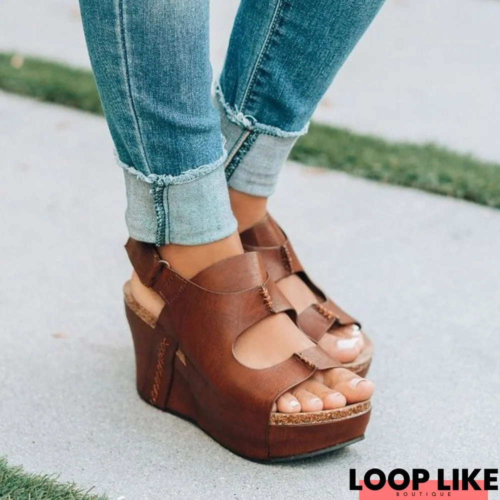 Faux Leather Sandals