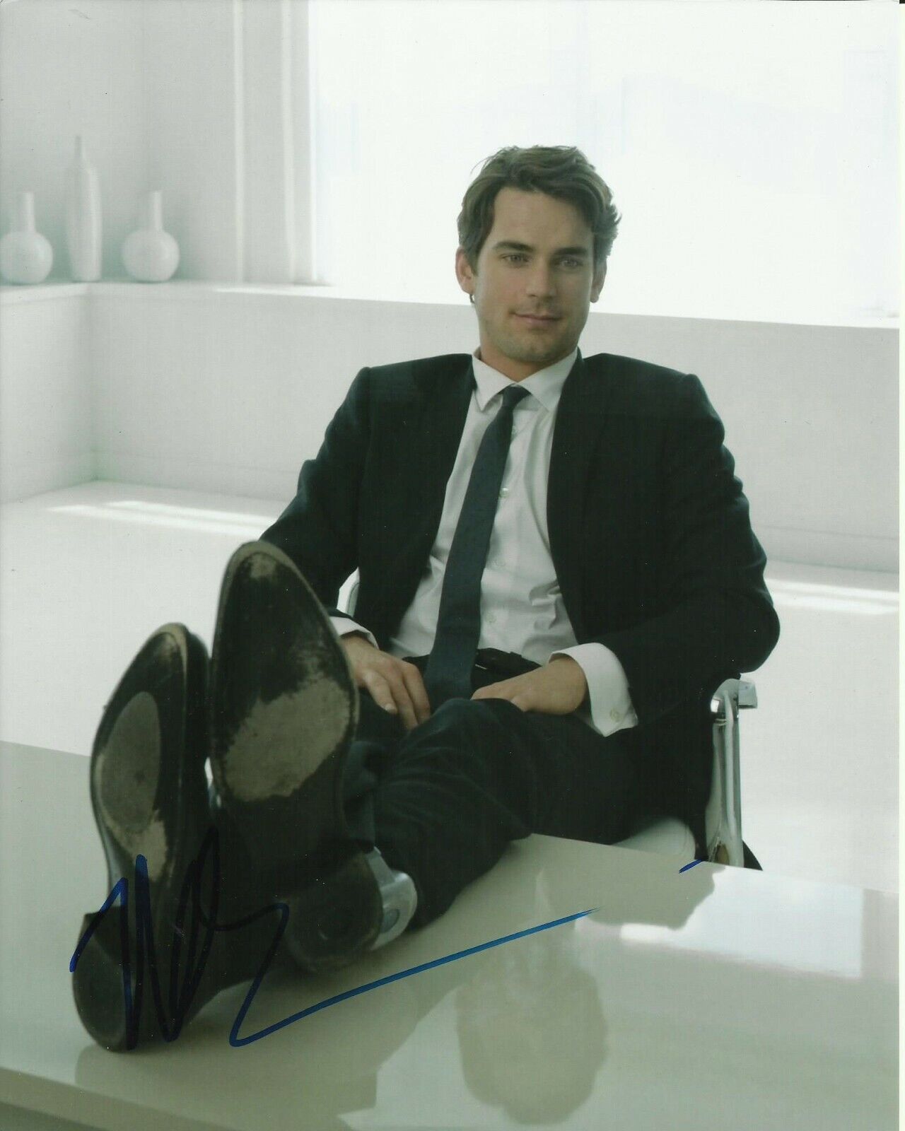 MATT BOMER SIGNED WHITER COLLAR Photo Poster painting UACC REG 242 (2)