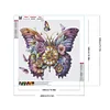 5D DIY Full Round Drill Diamond Painting Mechanical Butterfly Kit Decor 40x40cm