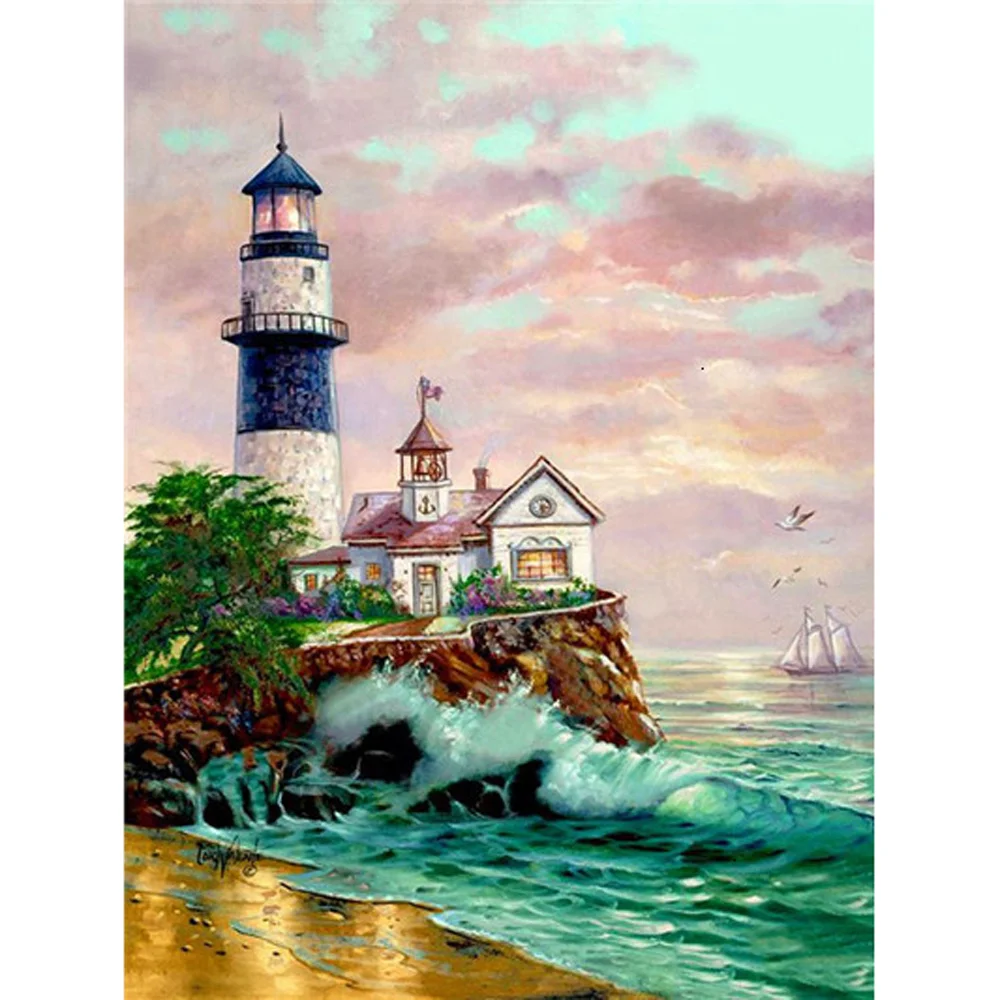 Diamond Painting - Full Round/Square Drill - Lighthouse(30*40 - 50*60cm)