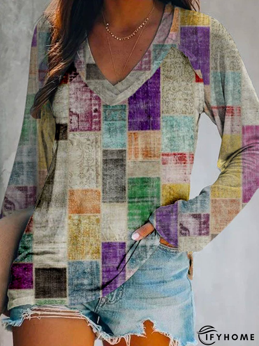 Loosen Cotton Blends Vacation Tunic T-Shirt | IFYHOME