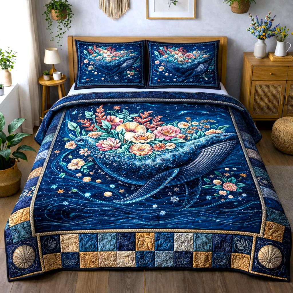 Ocean Treasure 3-Piece Quilted Bedding Set GFTOMA10200