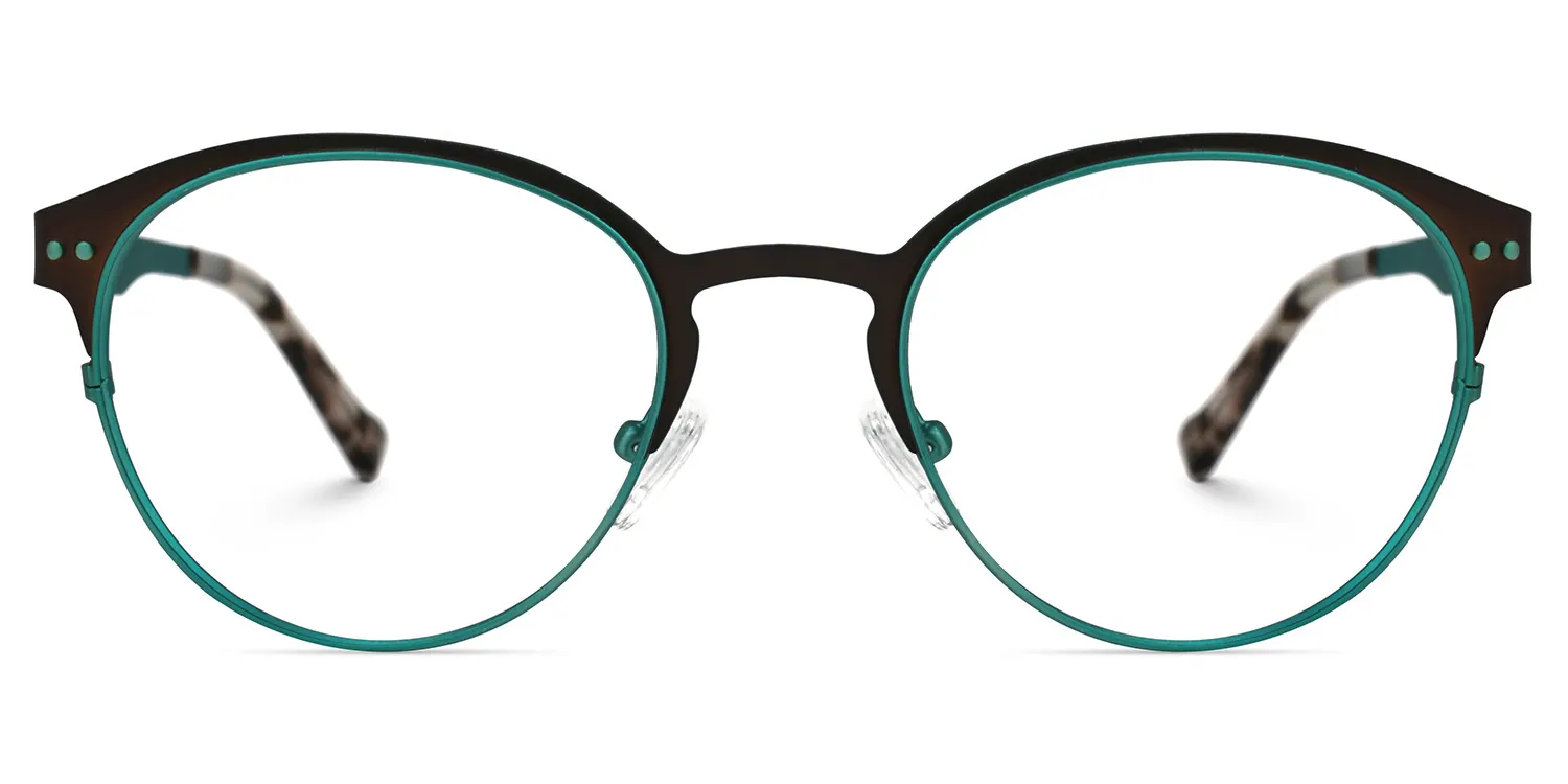 Aimee GrÃ¼n-Schwarz Rund Brille GrÃ¼n-Schwarz