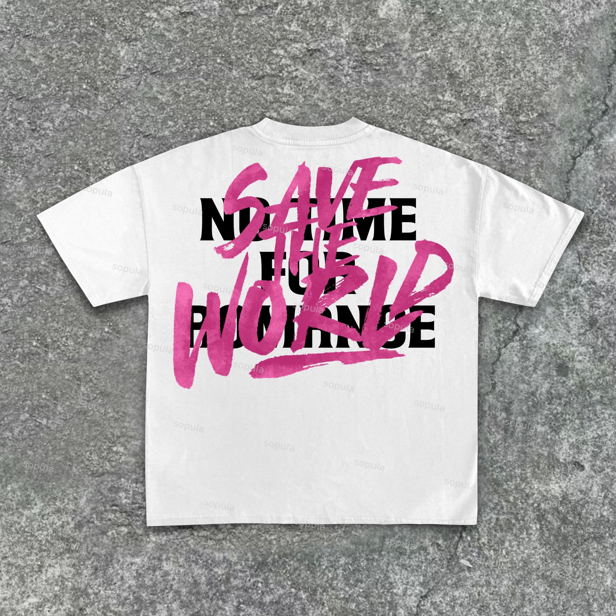 Men's Save The World Graphic Cotton Tees