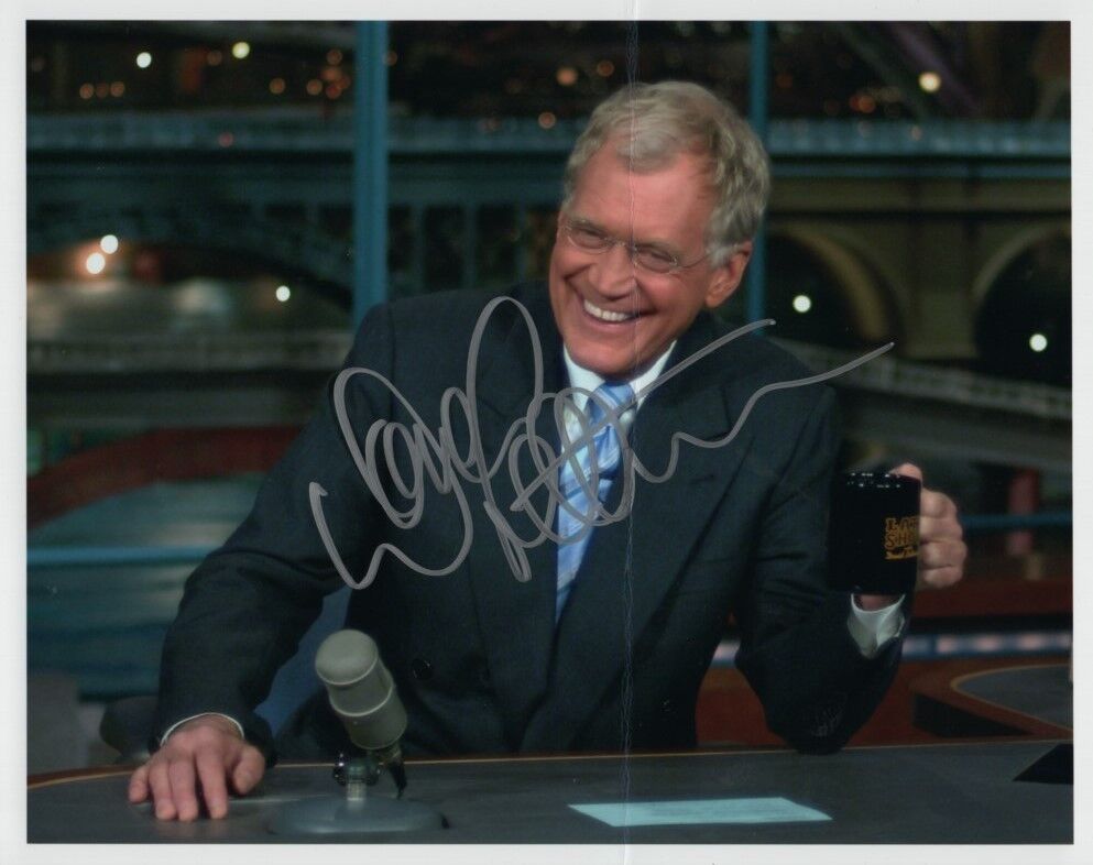 DAVID LETTERMAN signed autographed LATE SHOW 8x10 Photo Poster painting