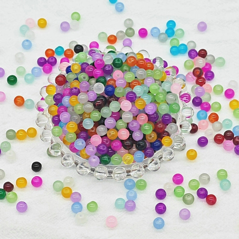 50 PCS/Package Diameter 4mm Diameter 6 Mm Glass Round Beads